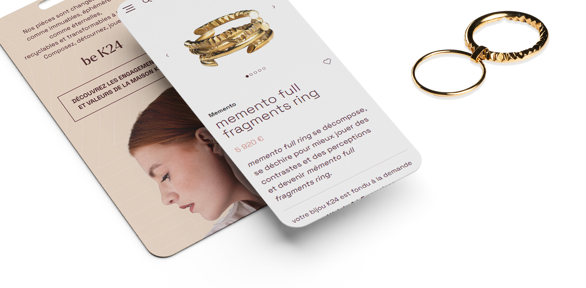 webdesign K24 création site e-commerce bijoux en or upcyclé
