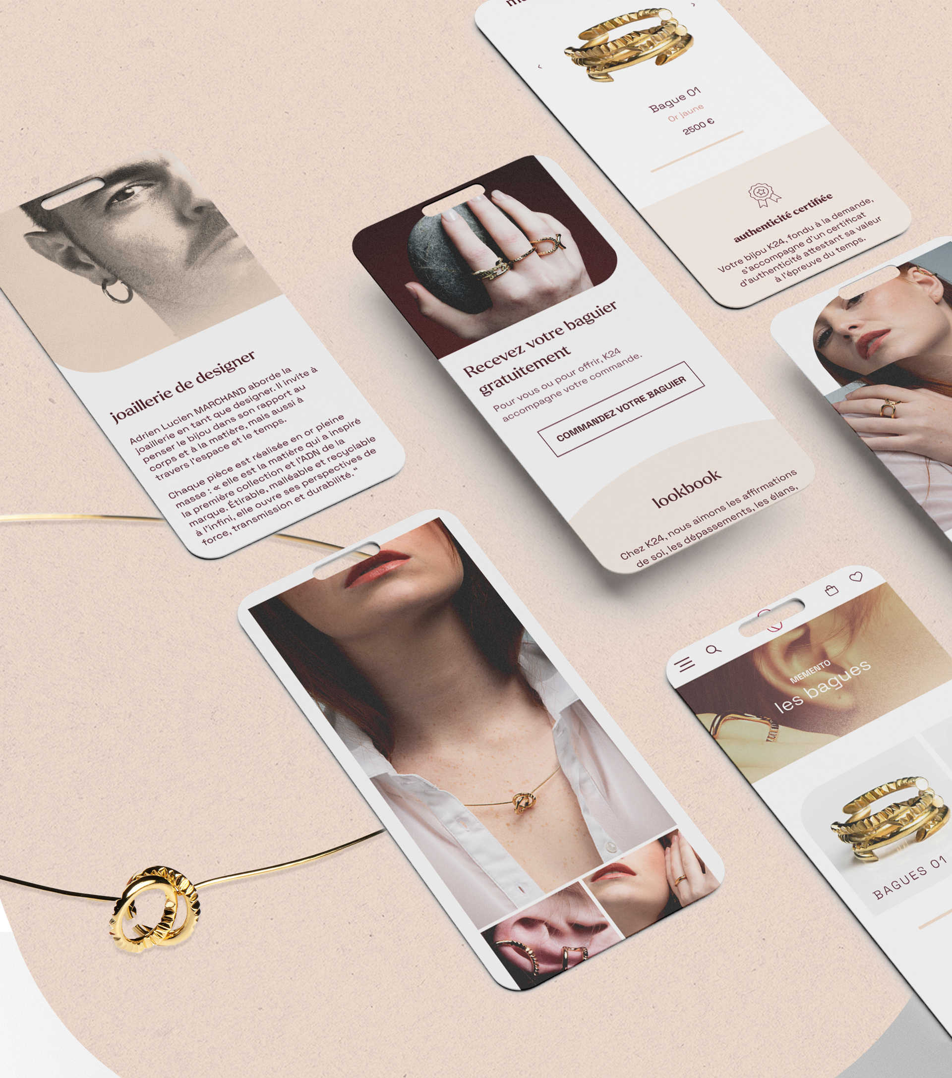 Création site e-commerce K24 – fiche produit bijoux